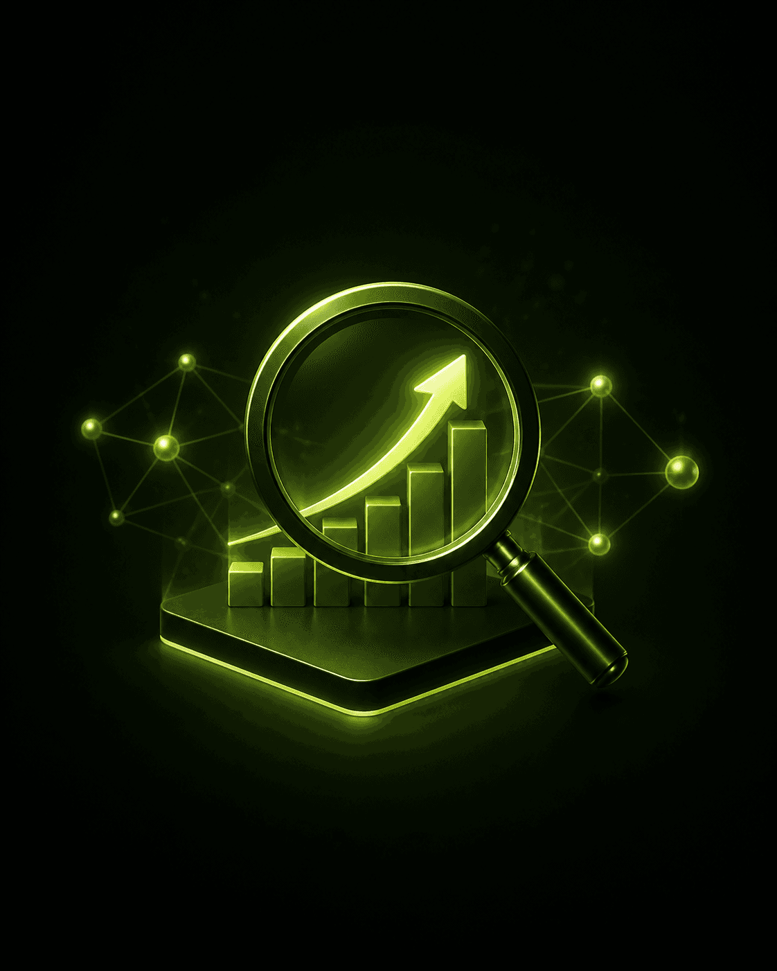 Ilustração de SEO técnico com gráfico de crescimento